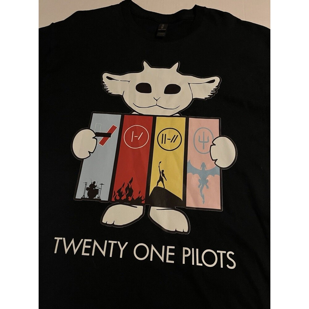 NEW Twenty One Pilots Rock Music Band Graphic T-Shirt LARGE Black Tour Concert